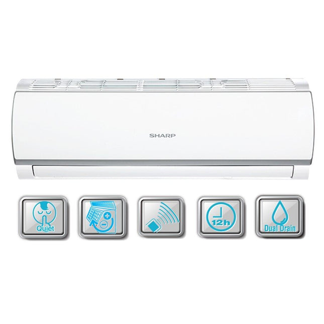 (FREE SHIPPING)  SHARP AHA9WCD2 1.0HP R32 NON-INVERTER AIR COND