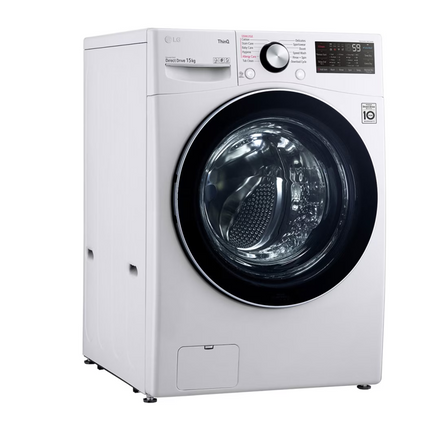 LG F2515STGW 15kg Front Load Washing Machine with AI Inverter Direct Drive™ and TurboWash™