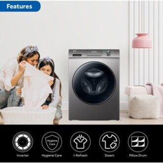 Haier 10.5kg / 7kg 2 in 1 Front Load Inverter Washer Dryer / I-Refresh / Hygiene Care - HWD105-BP1239S8