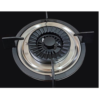 Zanussi 76cm built in 2 Burner Gas glass hob zhg7203ba 4.5kw (black) (free gas hose)