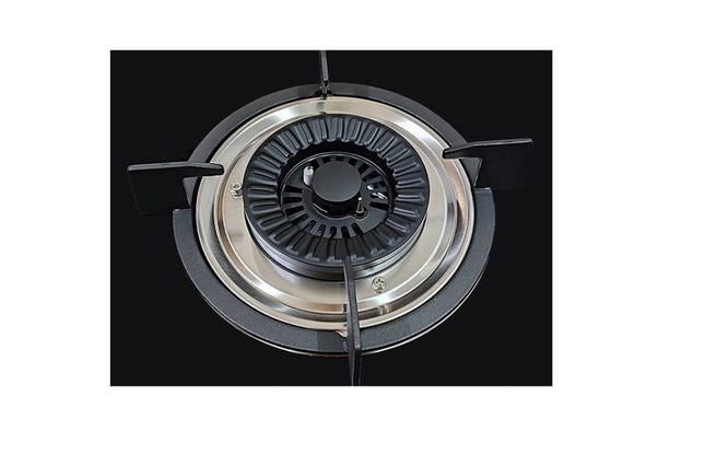 Zanussi 76cm built in 2 Burner Gas glass hob zhg7203ba 4.5kw (black) (free gas hose)