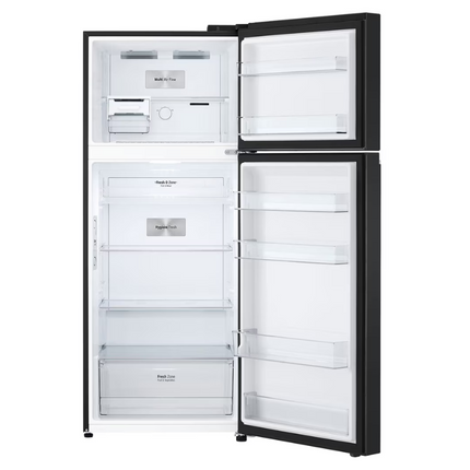 LG GN-B392PQBK 423L Top Freezer Fridge in Essence Matt Black LinearCooling™ LG ThinQ™ GNB392PQBK Peti Ais