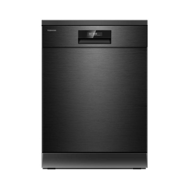 C Free Standing Dishwasher UV-LED Anti-Bacterial Dual Wash Zone 14 Place Setting Max 118 pieces 6 Programs Black DW14F2