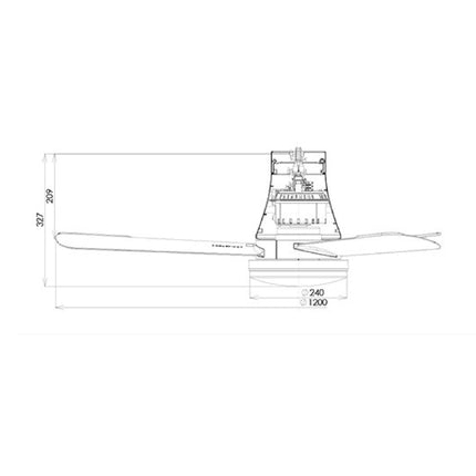 Panasonic LED 3-Blade Ceiling Fan F-M12GX (48") F-M12GXVBHQH / F-M12GXVBRQH