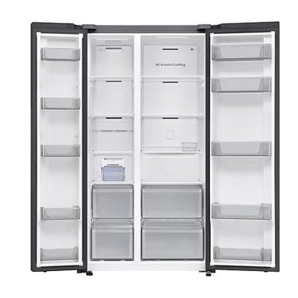 SAMSUNG 646L Refrigerator SBS -Auto Open Door White Glass  RS80F65MNWME