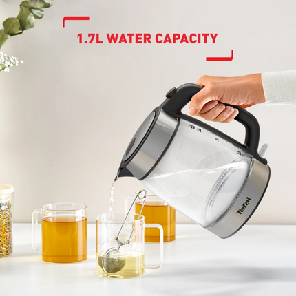 Tefal KI7008 Jug Kettle 1.7L Inox Glass Stainless Steel KI700827 KI700