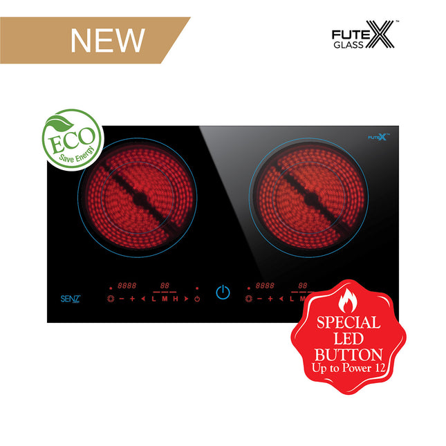 Senz SZ-RC8200i Double Ceramic MultiCooker Electric Hob (2200W) - SZRC8200I