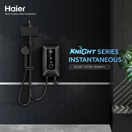 Haier EI42E-KP3B-RS(MY) DC Pump Inverter 4.2 kW Water Heater with Silent Pump & Digital Knob (11 Safety Features)