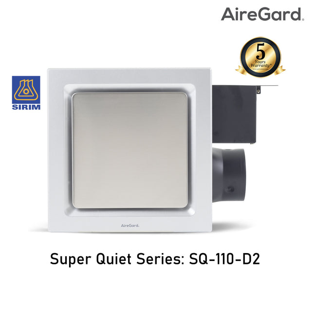 AireGard SQ-110 D1 / SQ110D1 White / SQ110D2 / SQ110D2 White Air Ventilation Exhaust Fan Super Quiet Series (Round) - SQ110D1