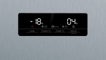 Bosch Series 4 Freestanding Side-by-Side Fridge Freezer, Led Lighting, Indoor Electronics, Twin Cooling System, 2 Ticks Energy Efficiency - KAN93VIFPG MBS