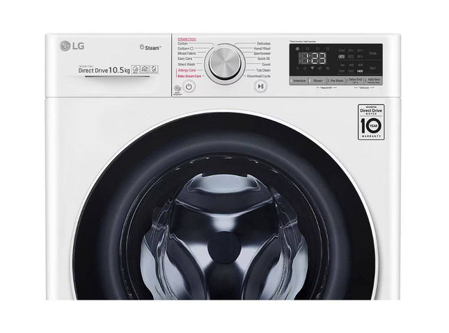 (Free Shipping) LG FV1450S4W 10.5kg Front Load Washer with AI Direct Drive™ and Steam™ Washing Machine [TnG Redemption]