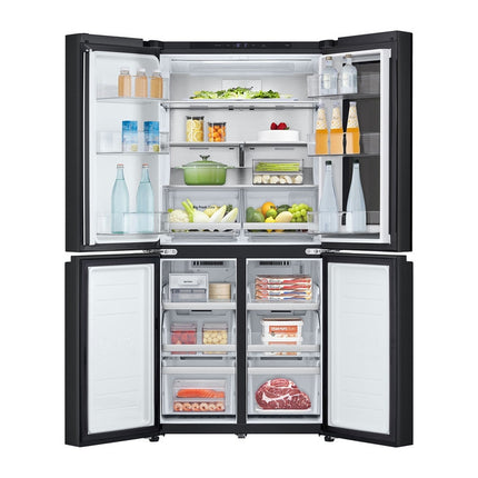 LG GC-V22FFQMB 4 Doors Fridge 431L French Door With Instaview Black Steel