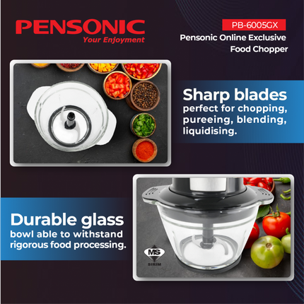 Pensonic PB6005GX 1L Electric Food Chopper PB-6005GX One Touch