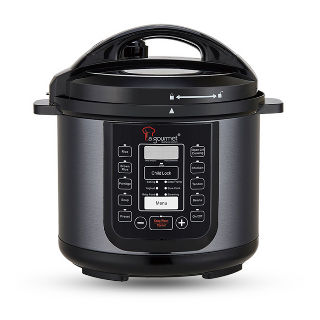 La Gourmet 4 Litre Pressure Cooker XLTX40-D8 Auto Cover Sensor Child Lock XLTX60-D17FY (6L) XLTX40D8 Peiuk Tekanan