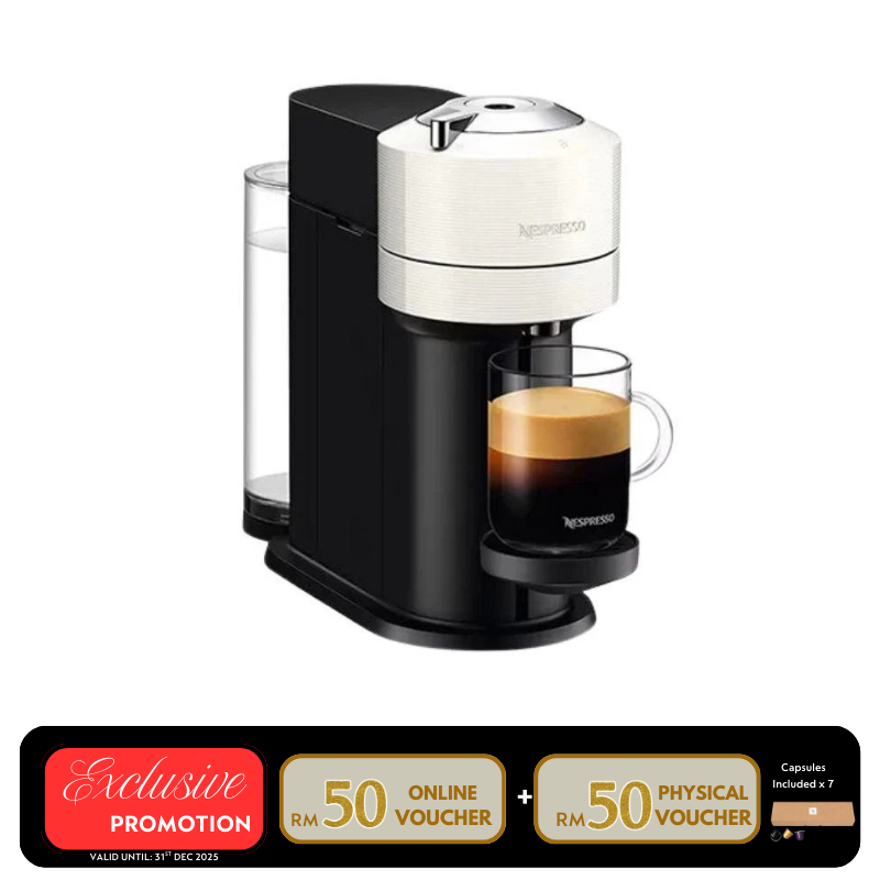 Nespresso Vertuo Next GDV1 Pure White Coffee Machine | BHB – Ban