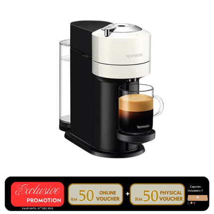 Nespresso GDV1-GB-WH-NE Vertuo Next Coffee Machine – Pure White