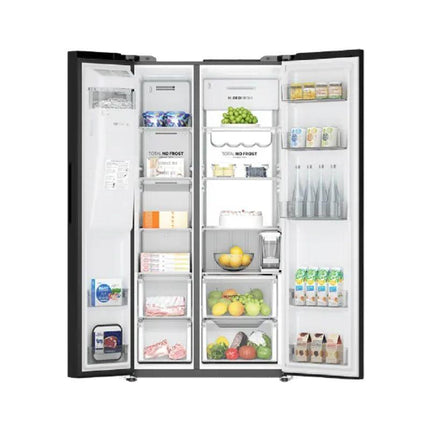 Haier HRF‑IS729AM(SL)U1 Side‑by‑Side Fridge ‑ Silk Ink Blue with Ice & Water Dispenser