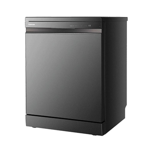 Toshiba DW‑15F6(G)‑MY 15‑Place Freestanding Dishwasher, Turbo Heat Drying & UV‑LED Sterilizer