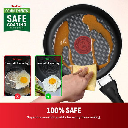 Tefal Quickchef 7pcs Set Moringa Green B957S7 Cookware Set Pans Kuali Periuk Fry Cook (FP20/24, SCP18, WP28, Spatula)