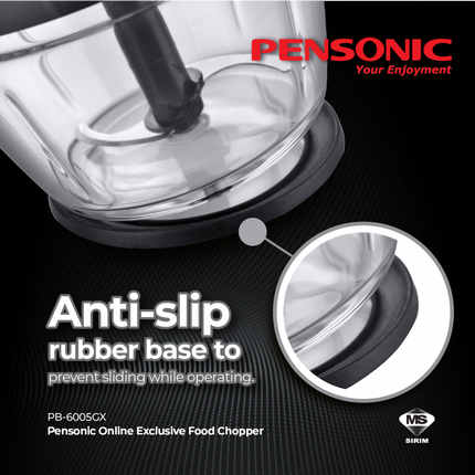 Pensonic PB6005GX 1L Electric Food Chopper PB-6005GX One Touch