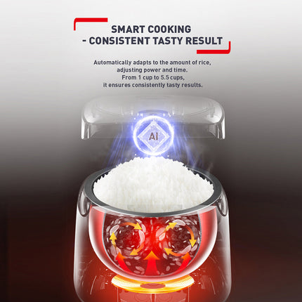 Tefal Easy Rice Compact Fuzzy Logic Rice Cooker 1.0L (RK7301)