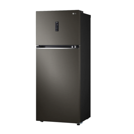 LG 423L 2 Door Top Freezer Fridge with Door Cooling GN-B392PXBK Inverter Refrigerator GNB392PXBK Peti Sejuk (Black Steel)