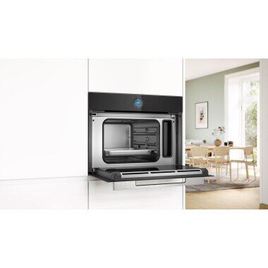 NEW BOSCH SERIES 8 BUILT IN STEAMER 60 x 45 cm Black CDG714XB1