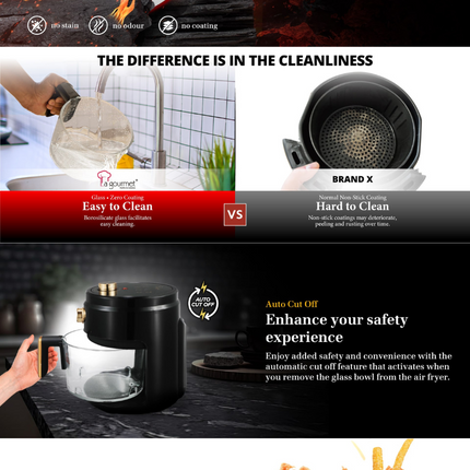 La Gourmet 4L Crystalline Air Fryer Vanilla Cream AF04 3D Halogen Heating 12 Blade Turbo Fan AF04 Penggoreng Udara