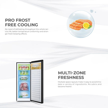 [4 Star] Haier 168L Upright Freezer / Frost Free / Total Convertible Fridge & Freezer - HUR-181NE