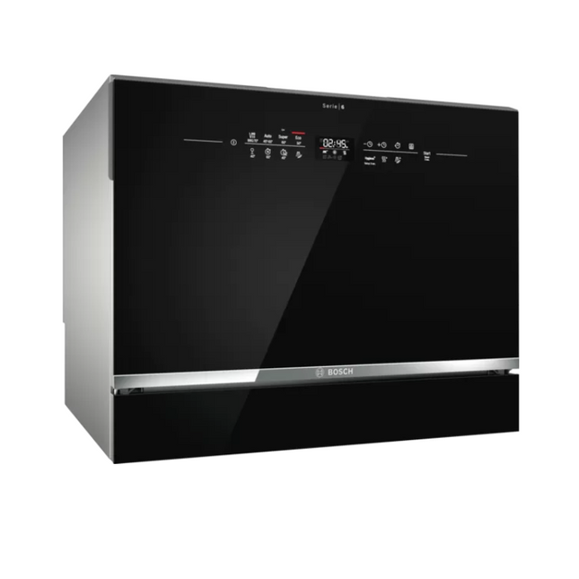 Bosch SKS68BB008 Serie 6 Freestanding Compact Dishwasher 55cm Black ExtraDry EcoSilence BOS024 Pencuci Pinggan