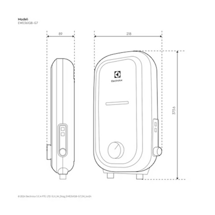Electrolux EWE361QB-G7 Instant Water Heater Shower Temperature Stability Optiflow EWE361QBG7 Mesin Pemanas Air