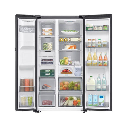 Samsung RS90F65DNFME 594L Side-by-Side Fridge with 9" AI Home LCD Display