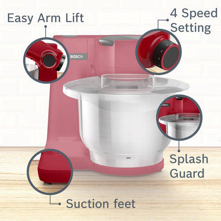 Bosch Series 2, 3.8L 700W Kitchen Machine, Red - MUMS2ER01G