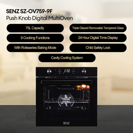 SENZ SZ-OV759-9F Push Knob Digital MultiOven