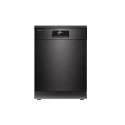 Toshiba DW-14F2(BS)-MY Free Standing Dishwasher UV-LED Anti-Bacterial Dual Wash Zone 14 Place Setting Max 118 pieces 6 Programs Black - DW14F2