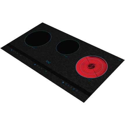 Senz Built-In Hob (86cm4000W) 3-Cooking Zones 12 Power Levels FuteX Matte Glass Ceramic Hob SZ-RI8800i