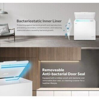 [5 Star] Haier 146L 6-in-1 Convertible Chest Freezer / 150h Cooling Retention / Anti-Bacterial - BD-188HMC