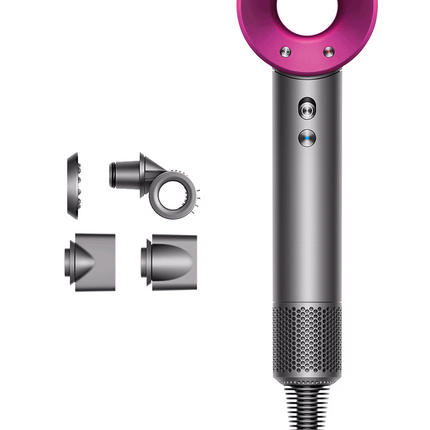 Dyson Hair Dryer ~4 Style Attachment~ HD15/BKNK, HD15/BNKBCO, HD15/IRFU (Black / NickelHair,  Iron / Fuchsia, Bright copper
