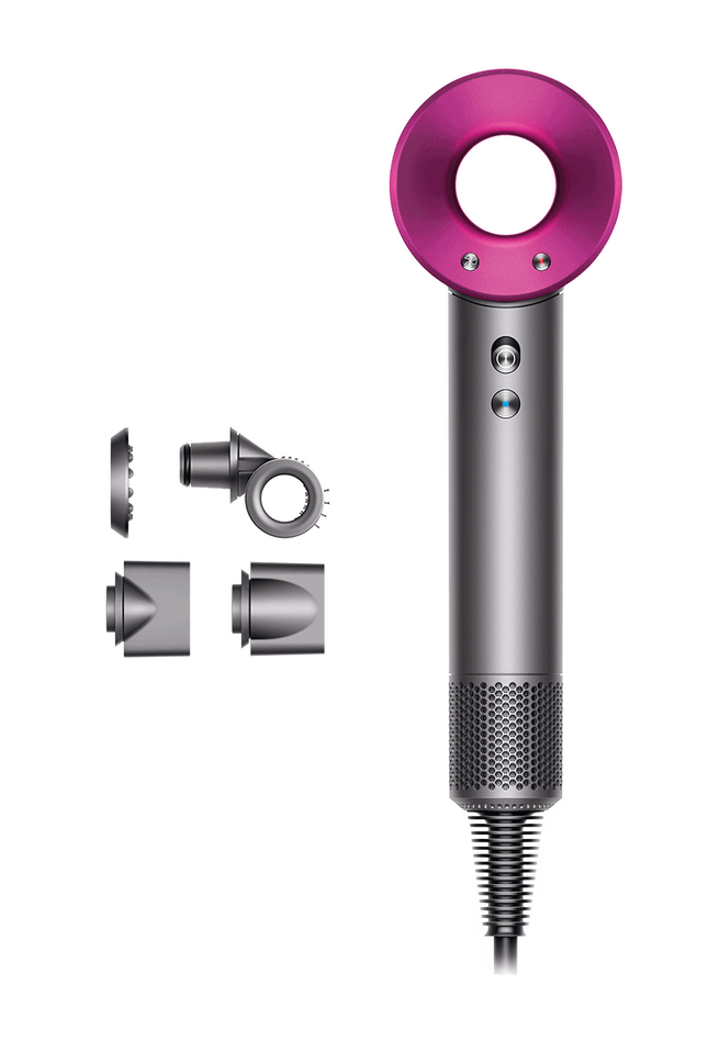 Dyson Hair Dryer ~4 Style Attachment~ HD15/BKNK, HD15/BNKBCO, HD15/IRFU (Black / NickelHair,  Iron / Fuchsia, Bright copper