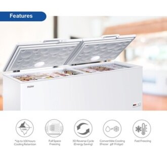 Haier 450L 6-in-1 Convertible Chest Freezer / 150h Cooling Retention / Anti-Bacterial - BD-458HP