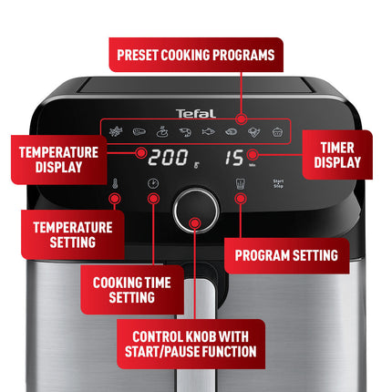 Tefal Easy Fry Mega Air Fryer EY855D 7.5L Oil Less Fryer Dishwasher Safe EY855D Penggoreng Udara