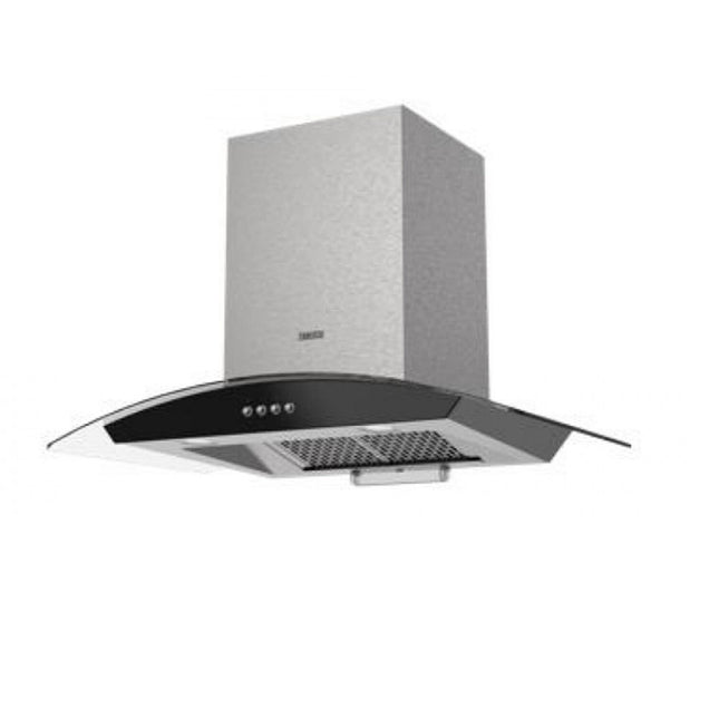 Zanussi ZHC9781X 90cm Chimney Curved Glass Hood 1200m³/hr Suction & 2 Speeds (Replcement Model for ZHC978X)