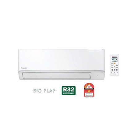 Panasonic Standard Non-Inverter R32 Air Conditioner Big Flap 1.0HP 3 Star Rating Aircond CS-PN9WKH CSPN9WKH Penghawa Dingin