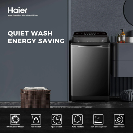 Haier 14kg Top Load DD Inverter Washing Machine / Magic Filter / Rear Control Panel - HWM140-B1678ES8