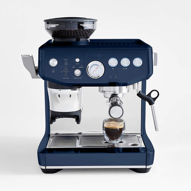 BREVILLE BES876DBL Barista Express Impress Espresso Coffee Machine with Smart Tamping, Grinder & Milk Froth for Home Cafe (SIlver) | 咖啡机 | Mesin Kopi-Silver