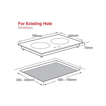 SENZ SZ-GS9723FL PHOENIX Flexible Base Sealed 2 Burner Built-in Hob Gas Stove SZGS9723FL