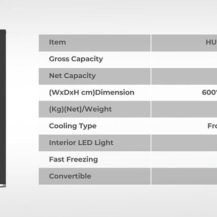 [4 Star] Haier 250L Upright Freezer / Frost Free / Total Convertible Fridge & Freezer - HUR-261NE