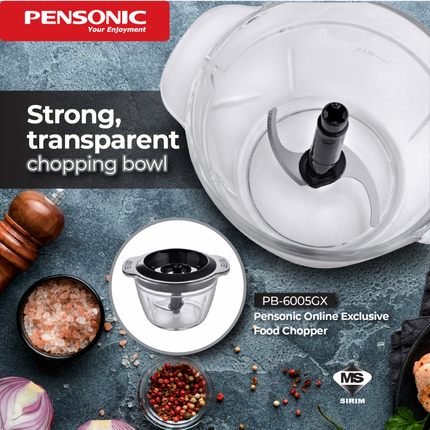 Pensonic PB6005GX 1L Electric Food Chopper PB-6005GX One Touch