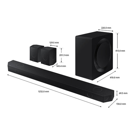 SAMSUNG HW-Q990D/XM  REPLACE HW-Q990C/XM  656 WATTS 11.1.4 CHANNEL DOLBY ATMOS SOUNDBAR  HWQ990DXM / HWQ990CXM / Q990D / Q990C