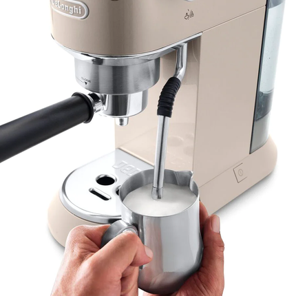 DELONGHI EC885 Dedica Arte Pump Manual Espresso Coffee Machine with New Milk Frother for Home Cafe EC885.BG EC885.GY EC885.M EC885BG EC885GY EC885M EC785 Upgrade (Metal / Grey / Beige Gold) | Home Use | Coffee Maker | 咖啡机 | Mesin Kopi